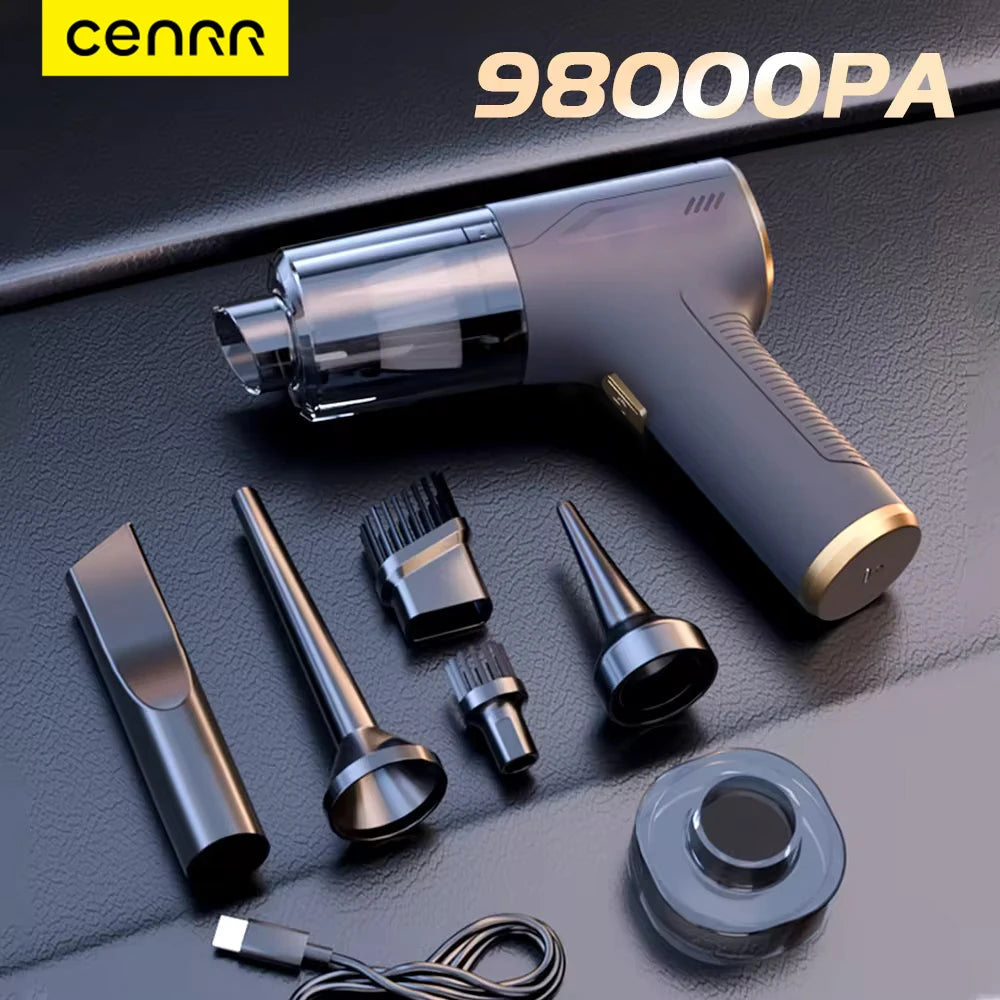 CENRR 98000PA Car Vacuum Cleaner Portable Wireless Cleaner Powerful Strong Suction Handheld Cleaning Machine for Home Appliance Comfort Life