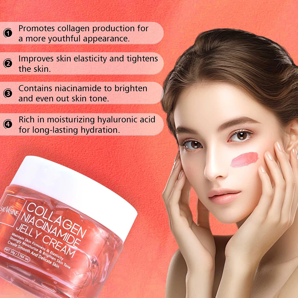 24h Glow & Lifted Collagen Jelly Cream Niacinamide And Hydrolyzed Collagen Strengthen The Skin Barrier And Moisturize The Skin Comfort Life