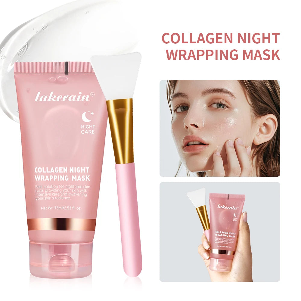 Collagen Jelly Cream Hydrolyzed Collagen Overnight Facial Mask Wrapping Peel-Off Mask Hydrating Firming Moisturizing SkinCare Comfort Life