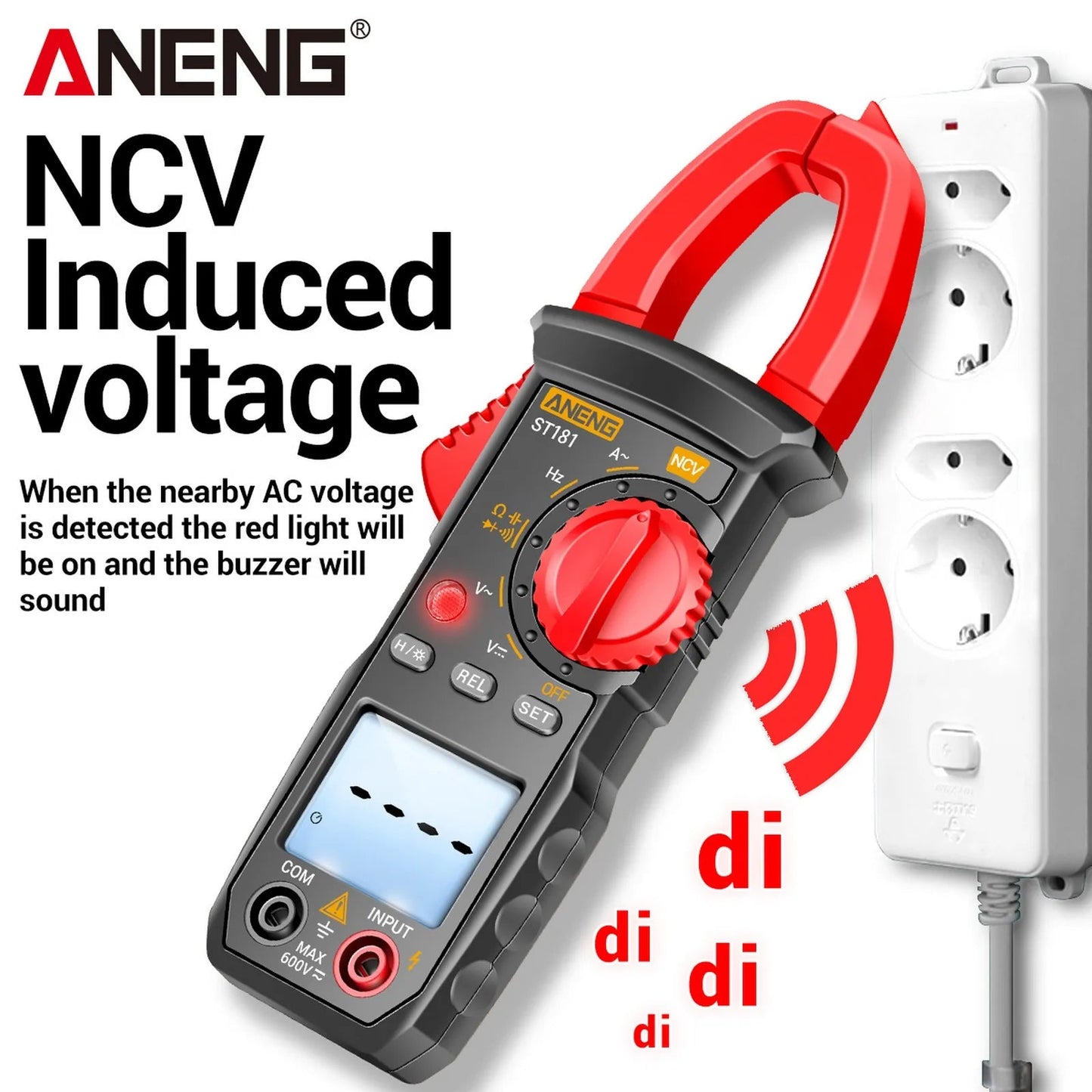 ANENG ST181 Digital Clamp Meter DC/AC Voltage 4000 Counts Multimeter Current Ammeter Tester Car Amp Hz Capacitance NCV Ohm Test Comfort Life
