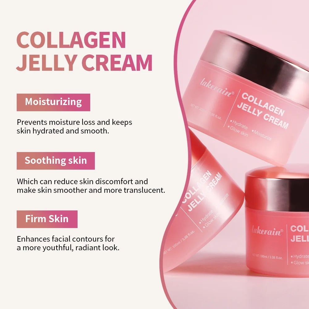 100ml Collagen Jelly Cream Niacinamide Tightening Soothing Moisturizing Anti-Aging Firmness Hydration Skincare 100ml Face Gel Comfort Life