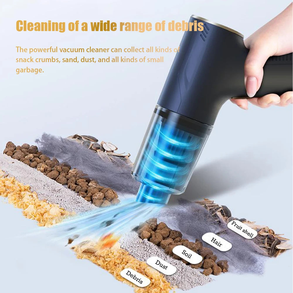 CENRR 98000PA Car Vacuum Cleaner Portable Wireless Cleaner Powerful Strong Suction Handheld Cleaning Machine for Home Appliance Comfort Life