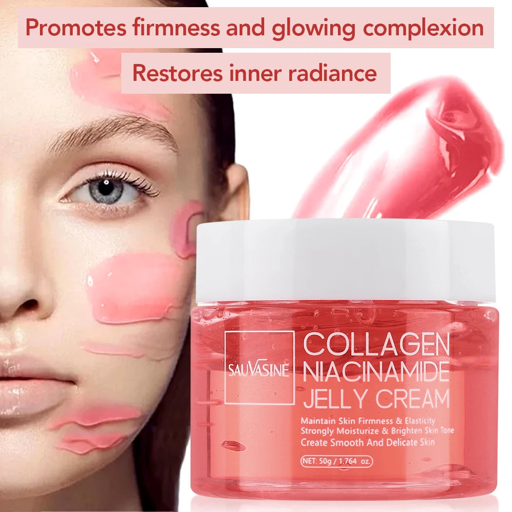 24h Glow & Lifted Collagen Jelly Cream Niacinamide And Hydrolyzed Collagen Strengthen The Skin Barrier And Moisturize The Skin Comfort Life