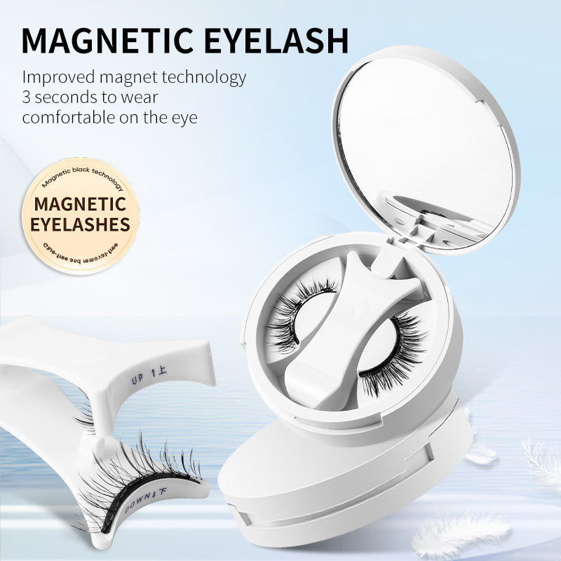 Magnetic False Eyelashes Integrated Storage Box Glue-free Magnet False Eyelashes Natural Makeup Tools With Applicater Comfort Life