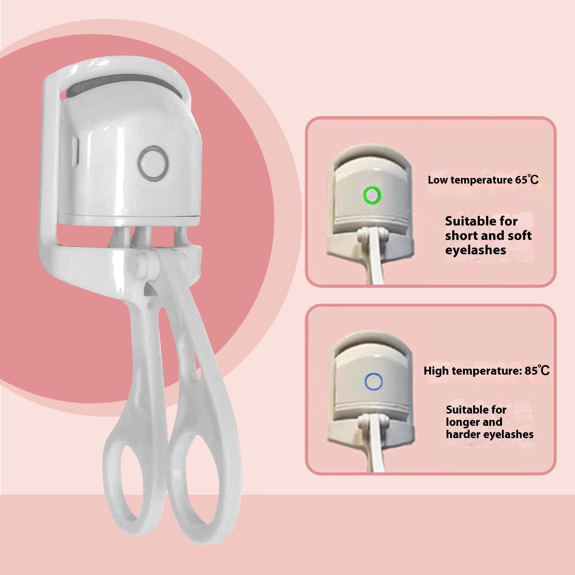 Electric Eyelash Curler Electric Ironing Eyelash Curler Wide Angle Clip Curler Fast Shaping Long-lasting Eyelash Artifact Comfort Life