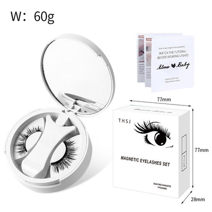 Magnetic False Eyelashes Integrated Storage Box Glue-free Magnet False Eyelashes Natural Makeup Tools With Applicater Comfort Life