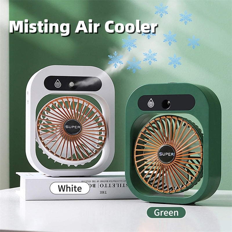 Air Conditioning Fan Desk Misting Fan Air Cooler Cooling USB Rechargeable Humidifier Portable Spray Fan With 3 Wind Speeds Mist Fan For Home Comfort Life