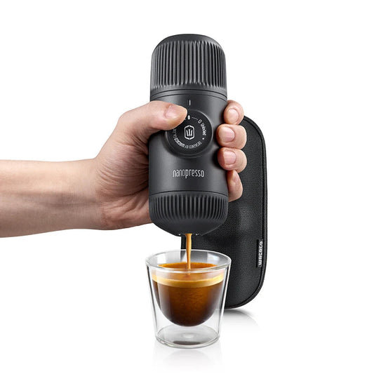 WACACO Nanopresso +Case, Portable Espresso Maker bundled with Nanopresso Protective Case, Upgrade Version of Minipresso Comfort Life