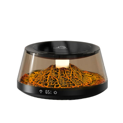 Smart cup warmer with volcanic lighting design for comfort and optimal drink temperature.