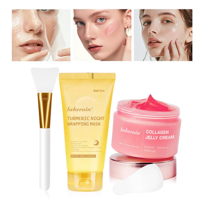 Collagen Jelly Cream Hydrolyzed Collagen Overnight Facial Mask Wrapping Peel-Off Mask Hydrating Firming Moisturizing SkinCare Comfort Life