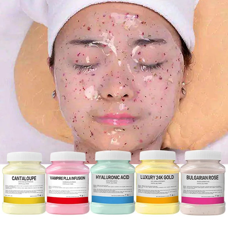 350g Hydrating 24K Gold Soft Mask Powder Rose Petal Crystal Jelly Mask Powder  Skin Care Dropshipping Comfort Life