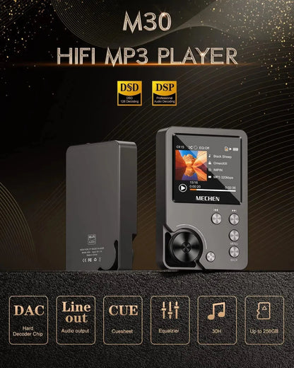 High Quality Lossless MP3 Player/MECHEN-M30/HiFi/with 64GB Memory Card Support Up to 256GB Comfort Life