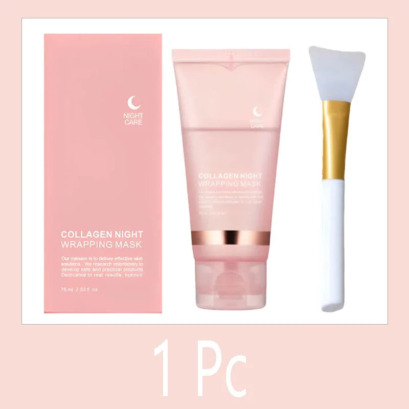 Korean Collagen Wrapping Peel Off Facial Mask Elasticity Hydration Reduces Sagging Dullness Hydrolyzed Collagen Skin Care Comfort Life