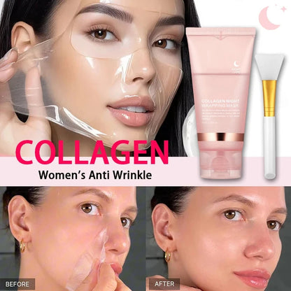 Korean Collagen Wrapping Peel Off Facial Mask Elasticity Hydration Reduces Sagging Dullness Hydrolyzed Collagen Skin Care Comfort Life