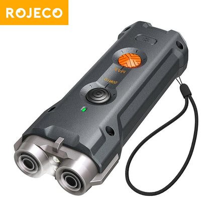 ROJECO 2 In 1 Training & Anti Barking Device Ultrasonic Dog Repeller With Flashlight Stop Attack Rechargeable Repeller For Dog Comfort Life