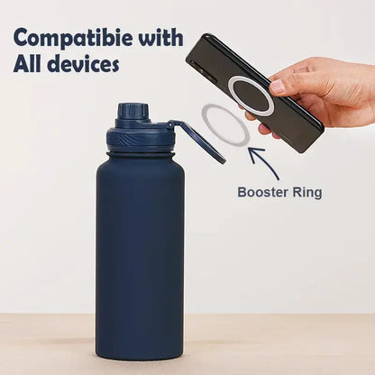 compatible insulated bottle with phone holder attachment