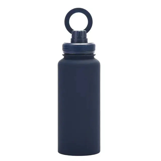 Comfort Life Insulated Water Bottle with Phone Holder, eco-friendly stainless steel, adventure-ready.