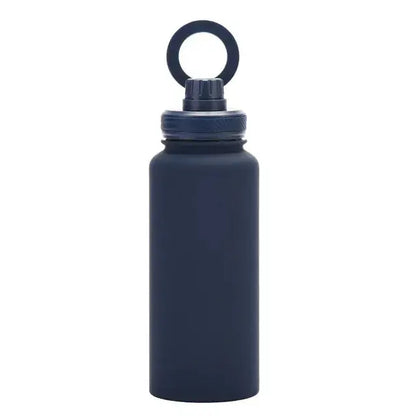 Comfort Life Insulated Water Bottle with Phone Holder, eco-friendly stainless steel, adventure-ready.